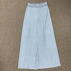 Anthropologie Silver Metallic Pants